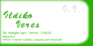 ildiko veres business card